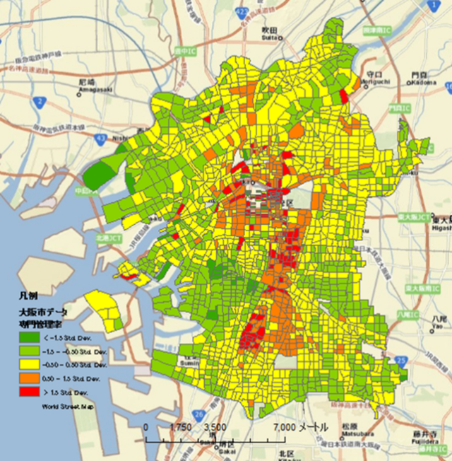 図１　2005大阪市社会地図（専門管理）