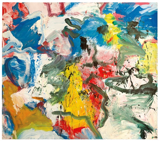 ウィレム・デ・クーニング《無題Ⅴ》1975年　ヤゲオ財団蔵　©The Willem de Kooning Foundation, N.Y. / ARS, N.Y. / JASPAR, Tokyo, 2014 E1016 ウィレム・デ・クーニング（1904-1997）はオランダの画家。26年に渡米。ジャクソン・ポロックとともにアメリカ抽象表現主義を代表する画家である。